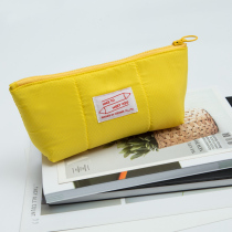 Korean ins sandwich mesh cloth pencil bag female junior high school students hipster simple large capacity cute stationery box