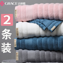 2 Jielia Hotel bath towels thickened cotton household summer water absorption quick-drying couples men and women cotton towels
