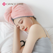 Jielia dry hair hat female cute absorbent quick-drying hair towel long hair turban shower cap dry hair towel 2