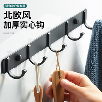 Hook strong adhesive wall wall wall toilet coat wall coat rack toilet bathroom door without punching sticky hook