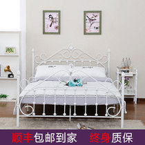 Modern simple Wrought iron princess bed Wrought iron bed 1 2-meter single bed for children 1 5-meter 1 8-meter double iron frame bed