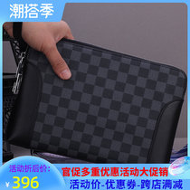 Hong Kong Duty-free New Tide Men High-end Bags Genuine Leather Handbags Casual 100 Hitch Bull Leather Hand Business Bag