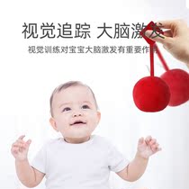 Baby red chasing visual ball vision training red ball 0-3 months newborn soft cloth ball baby toy 0-1 year old