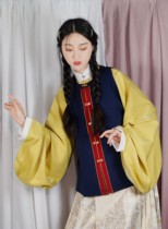 (Spot) Han Hua Ting Hanfu female imitation Kong Fu than a circle Golden Autumn Winter Snow Princess original