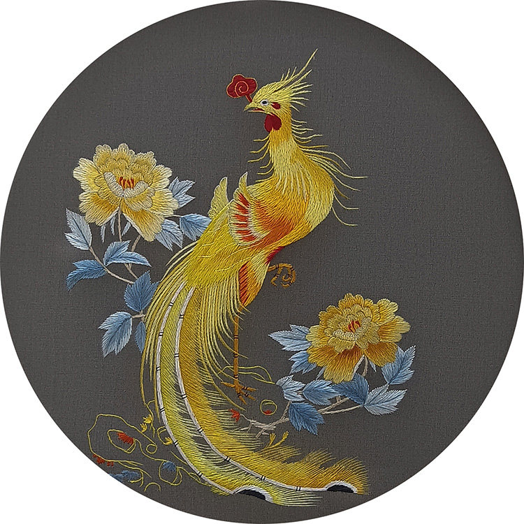 WD03 丸帯 金色 雌雄鳳凰 蝴蝶花柄 金絲 刺繡 O1CN01Cg0zrf1TTvAV9w4Hj_!!