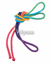Alyssa professional art gymnastics rope Advanced Hemp multicolor-Rainbow-Seven Colors