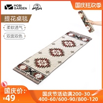 Mako Di Tea Table Cotton Jacquard Outdoor Camping Decoration Accessories Family Gathering Tea Table Cloth Picnic