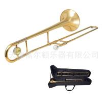 Factory direct midrange trombone instrument beginners B- flat pull tube copper tube musical instrument paint Gold nickel silver trombone instrument