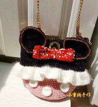 Handmade DIY Crochet Kit Bag 15 Mickey Minnie Bucket Chain Bag Electronic Chinese Graphic Solutions Tutorial Sentiment New