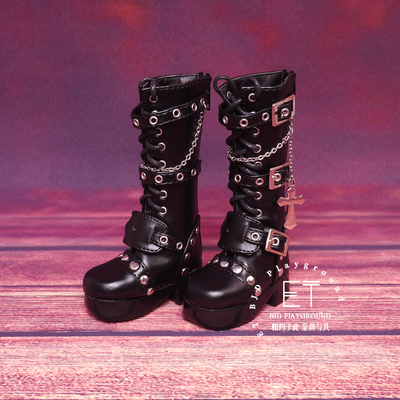 taobao agent [ET BJD] 4 points and 3 points BJD boots shoes Liu Ding cross frame chain decoration buckle 1/4 1/3 doll
