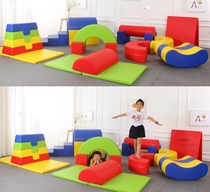 Early Education Center Software Combined Kindergarten Sensory Training Equipment Children Indoor Large Small Soft Bag Climbing and Skating Toys