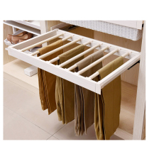Huitailong trouser rack telescopic wardrobe household push-pull thickened trouser rack trouser clip multifunctional storage cloakroom YG01