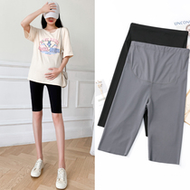 Angel mommy ~ Pregnant women five points shark pants Summer thin shorts leggings belly pants sports trendy mom pants