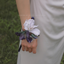 Wedding wedding supplies blue corsage bridal bridesmaid wrist Flower sisters hand flower Korean wedding