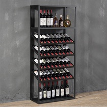Wine rack European-style wrought iron wine rack Household bar floor-to-ceiling wine cabinet Wine storage display rack Wine glass rack