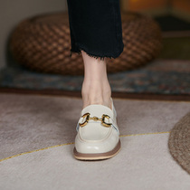 Givenivan self-retention recommendation~Flat single shoes womens small leather shoes one pedal wild temperament loafers 2 8cm