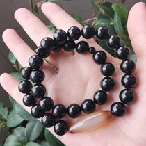 Islamic Hui worship supplies Tesbiha 33 1cm black agate two-ring bracelet rosary prayer beads