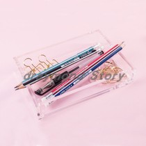 (Dream Story) High-end acrylic note box note box student office stationery transparent business card box creativity