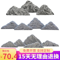 Snow rock slice combination indoor courtyard dry mountain landscape landscape large fake mountains and sightseeing stone small stone