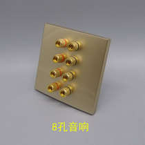 Gold Type 86 Speaker terminal eight-hole Audio 4 sets of audio Horn socket 8-head speaker panel banana seat
