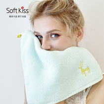 4 face towels Female small square towel pure cotton cute girl small towel square household pad cotton can be hung