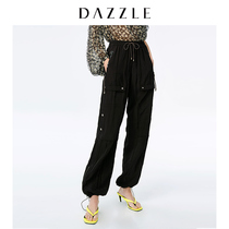 Dazzle Disu 2020 summer new crepe and drawstring Sports Band opening casual pants women 2c2q4011a