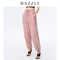 Dazzle Disu 2020 summer wear new wrinkle proof drawstring Sports Band opening casual pants women 2c2q4011g