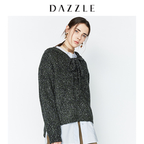 Dazzle spring and autumn new style Zhou Dongyu same Japanese mixed color lace up hooded sweater 2f1e4201q
