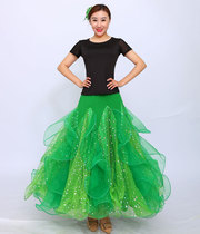 Ballroom dance dress modern dance half-length skirt national standard dance dress Waltz dance new sequin performance dance dress
