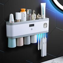 Smart toothbrush sterilizer UV sterilization non-punching paste electric wall-mounted toilet storage rack