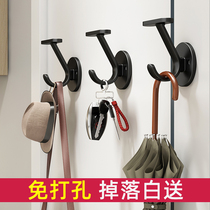 Entrance Door Shoe Cabinet Wardrobe Door Rear Hook Wall-mounted Wall Cloister Hood Rack Dress Hook Hitch Hook Guan Single Free Punch