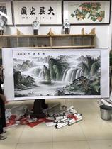 Chinese painting Landscape painting Feng Shui patron figure Cornucopia has a long history of calligraphy and painting Living room office decoration painting