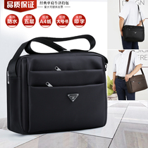 New briefcase mens waterproof Oxford bag horizontal shoulder bag Shoulder Bag Mens Business bag can put A4 paper books