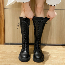 Long boots Summer white knight boots thick leg boots Fat mm large tube high boots Large size boots for women 41 a 43