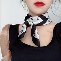 Silk scarf women's spring and autumn scarf small square scarf foreign fashion winter hair band thin mother fashion Joker matching shirt