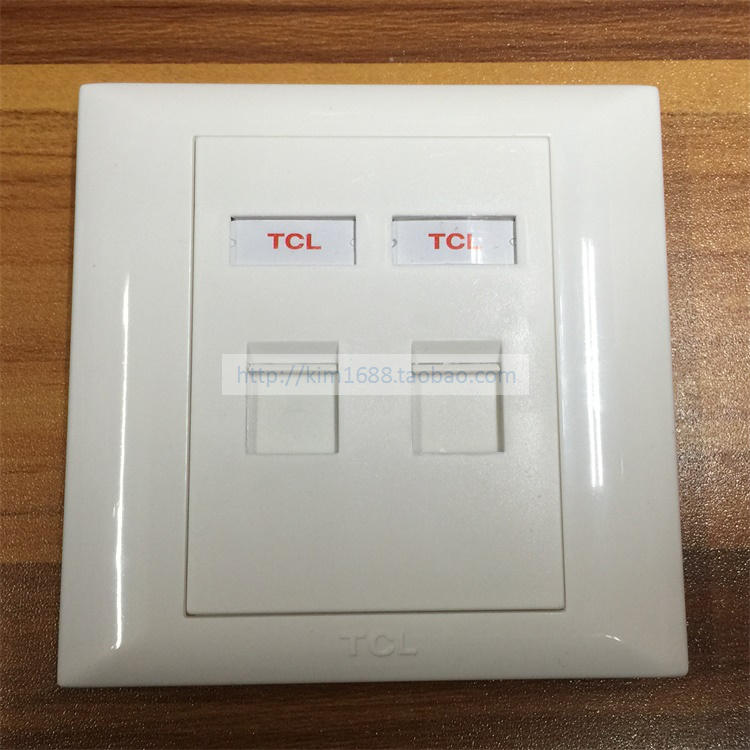 TCL network dual panel 86 type two information telephone wall socket network cable plug module computer plug