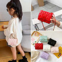 2021 net red childrens bag fashion embroidery Princess shoulder bag female baby Foreign style mini chain bag toddler satchel