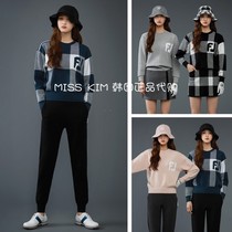 Korea FOOTJOY golf Clothing Women 21 Autumn golf Loose Round Neck Knitted Sweater Top