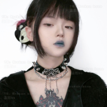 Broken bone Original Punk Subculture choker sweet cortex metal chain butterfly neck decoration