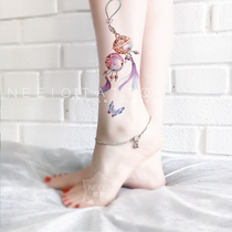 neeio original tattoo with ancient wind-only beauty palace bell fresher colored bell and jewellery tattooed stickers waterproof female