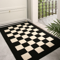 Chessboard Grids Entrance Mat Entrance Doormat Doormat Home Gate Door Mat Dust Removal Wear Resistant Dirty Hygguan Rug