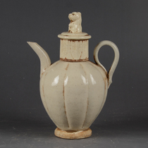Song Xianghu kiln hand pot teapot wine bottle antique antique unearthed old porcelain collection Folk old objects