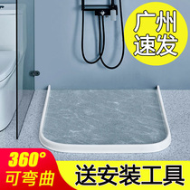 Silicone water retaining strip bathroom waterproof strip flexible toilet Ground Self-adhesive water barrier