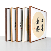 Chinese calligraphy and painting framing frame calligraphy Chinese painting frame wall wood grain aluminum alloy picture frame photo frame customized for any size