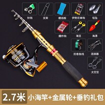 Small Seapole Suit Mini Short Section Sea Pole Road Subsoft Tail Small Iso Pole Pen Naked Rod throw away pole