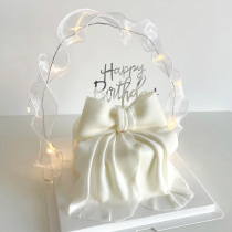 Net Red Over Sugar Butterfly Cake Decoration Pendulum FINISHED PRODUCT EDIBLE GIRL WHITE PINK BOW TIE SWEETS PLUGIN