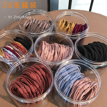 Net red rubber band female tie head rope 2021 new ins simple hair ring tied hair small leather cover headdress