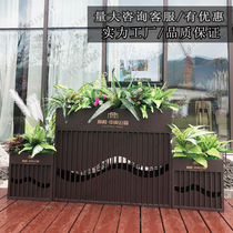 Outdoor Wrought iron flower box flower trough custom crossing zinc outdoor fence partition flower rack Sales department Commercial street anti-rust flower bed