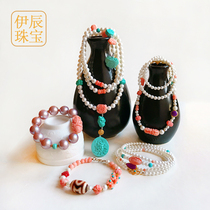 Yichen jewelry live original design bracelet pearl with turquoise organic gemstone diy custom sweater chain