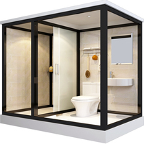 Integral shower room integrated toilet dry and wet separation bathroom home bath room integrated glass bath room